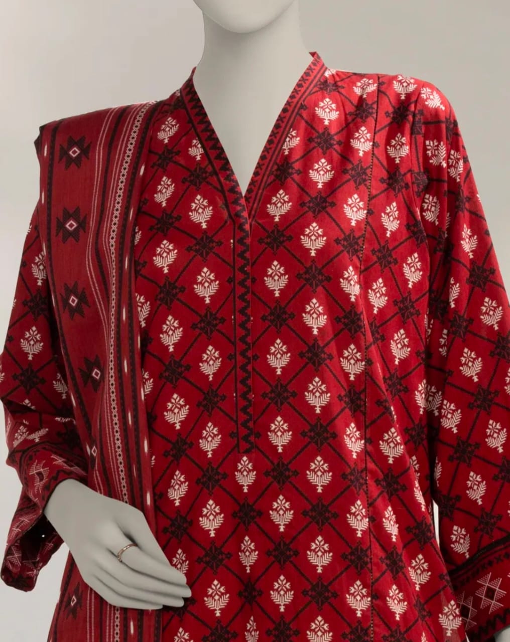 MULTI COLOUR CAMBRIC PRINTED UNSTITCHED 3PC