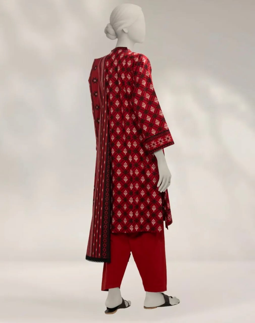 MULTI COLOUR CAMBRIC PRINTED UNSTITCHED 3PC