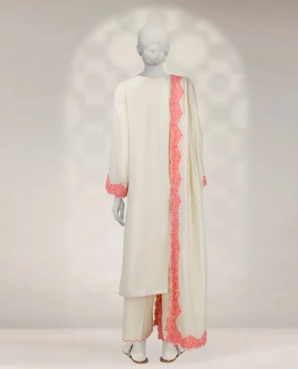 OFF WHITE KARANDI EMBROIDERED UNSTITCHED 3PC